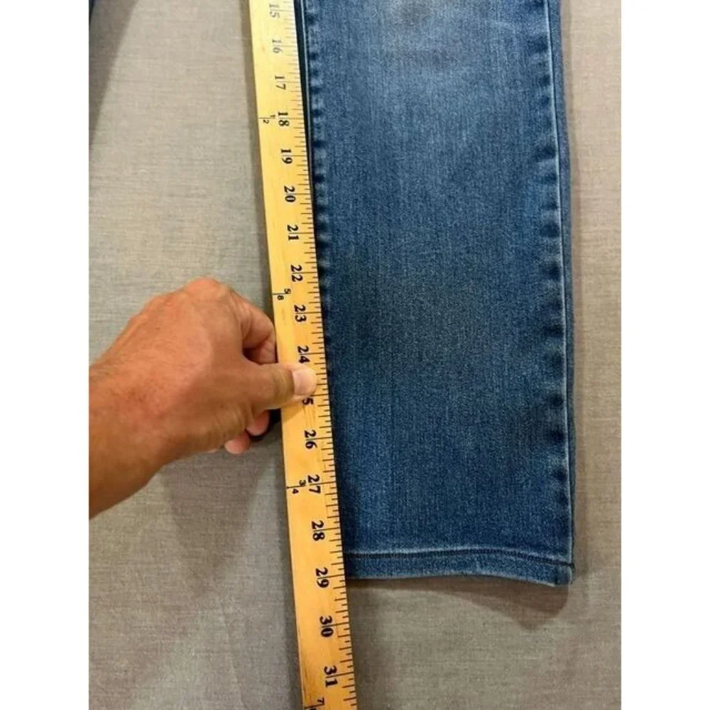 NYDJ Alina Leggings Pants‎ Womens 6 Blue Denim Belted Pockets 32x29. - Picture 10 of 13